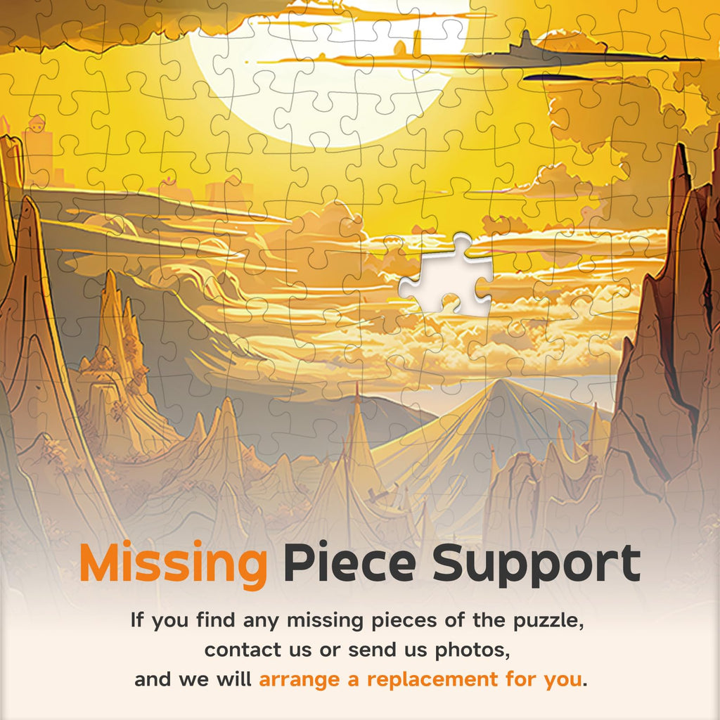 Masseruon Puzzles for Adults 1000 Pieces-Sunset Canyon Round Hard Puzzle