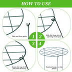 TIyneayle 12 Pack Peony Cages and Supports 16 x 24 Inch Grow Through Plant Support Peony Support Ring for Outdoor Plants