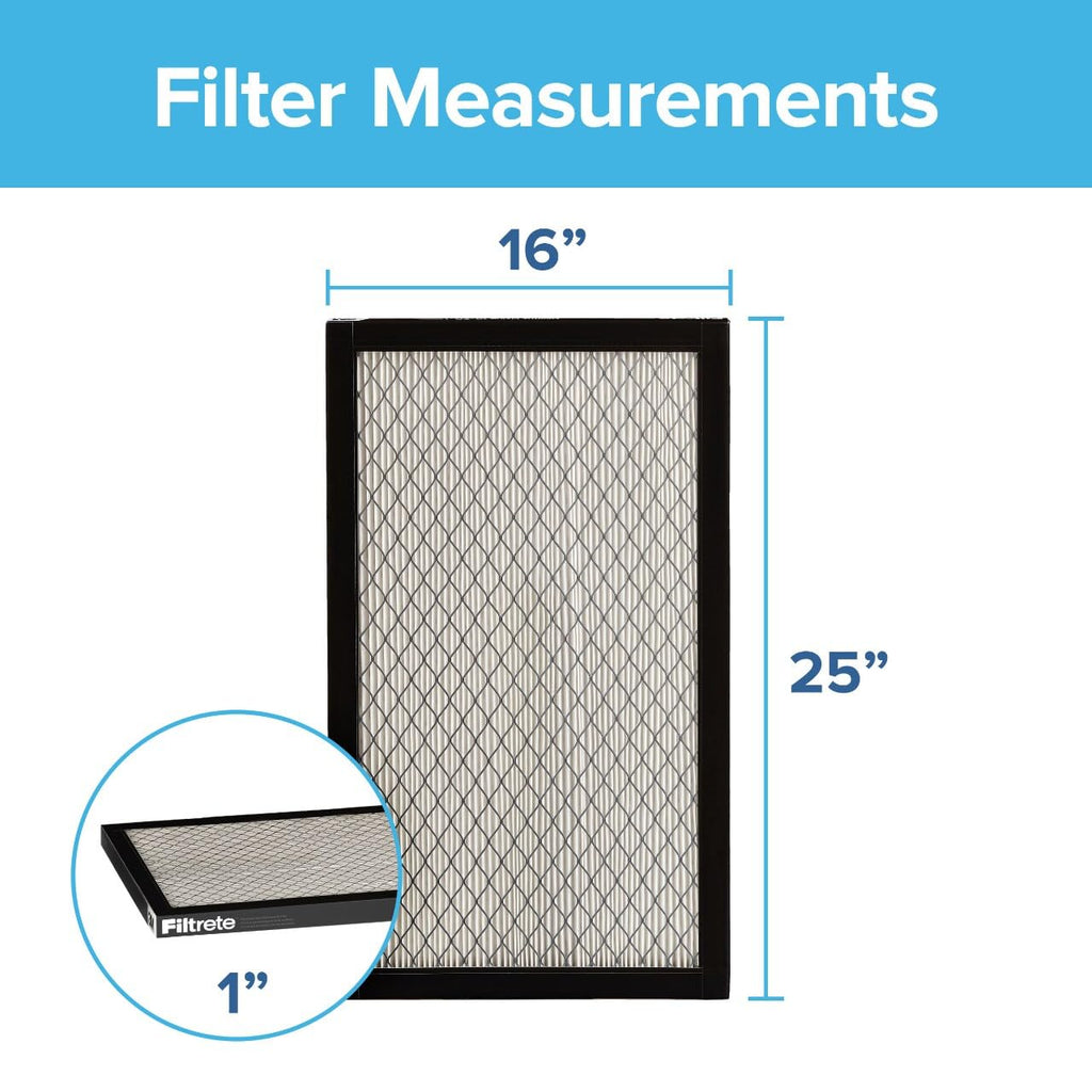 Filtrete 16x25x1 Air Filter, MERV 14, MPR 2800, 2 HVAC Filters