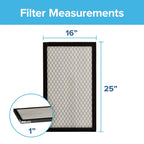 Filtrete 16x25x1 Air Filter, MERV 14, MPR 2800, 2 HVAC Filters