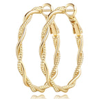 SPACMAG Gold Hoop Earrings for Women 14K Gold Earrings for Women 34mm