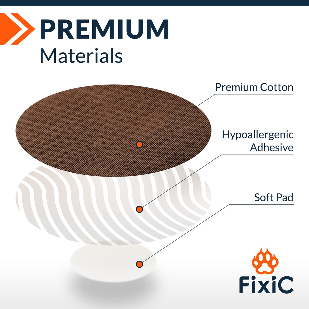 Fixic Libre 3 Sensor Covers - 25 Pack - Freestyle Adhesive Patches for Libre 3 & Plus Sensors - No Glue in the Center - Pre-Cut Back Paper - The Best Fixation for Your Sensor! (Upgraded, Coffee)