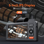 Dual-Lens Endoscope Camera with Light, DEPSTECH 1080P HD Borescope with 5" IPS Screen, 16.5FT Flexible Sewer Plumbing Snake Camera, Cool Gadgets for Men, Women