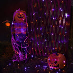 Joomer Orange Purple Halloween Solar String Lights,2 Pack Total 80FT 240LED
