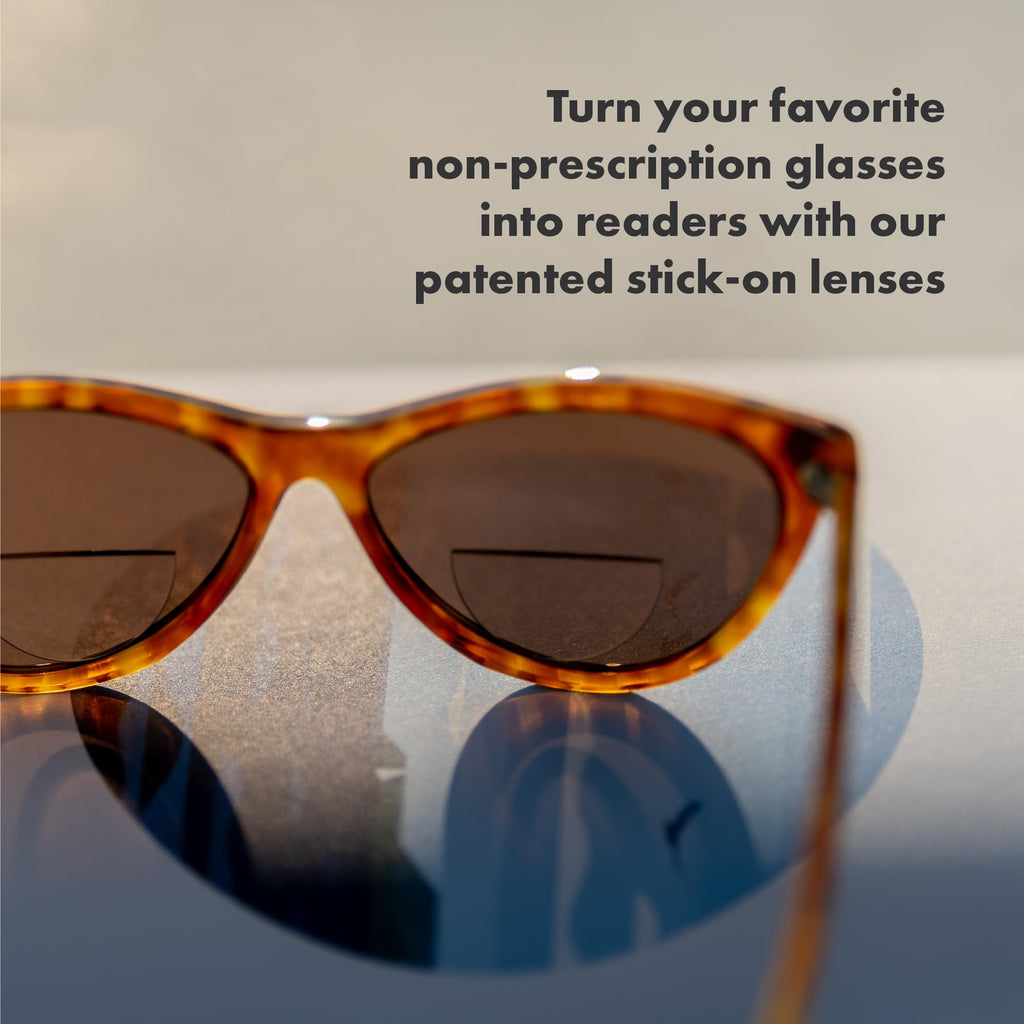 StickTite Lenses Small 28mm (Single Pack) – Stick-on bifocal lens - Instantly convert sunglasses, goggles, or glasses into magnified, bifocal sunglasses. (1 pair) 1.5 diopter