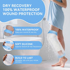 Zolife Waterproof Knee Cover for Shower After Surgery, Knee Cover Cover Protector for Showering After Surgery for Knee Surgery Recovery Replacement Bandages Wounds Braces, Reusable