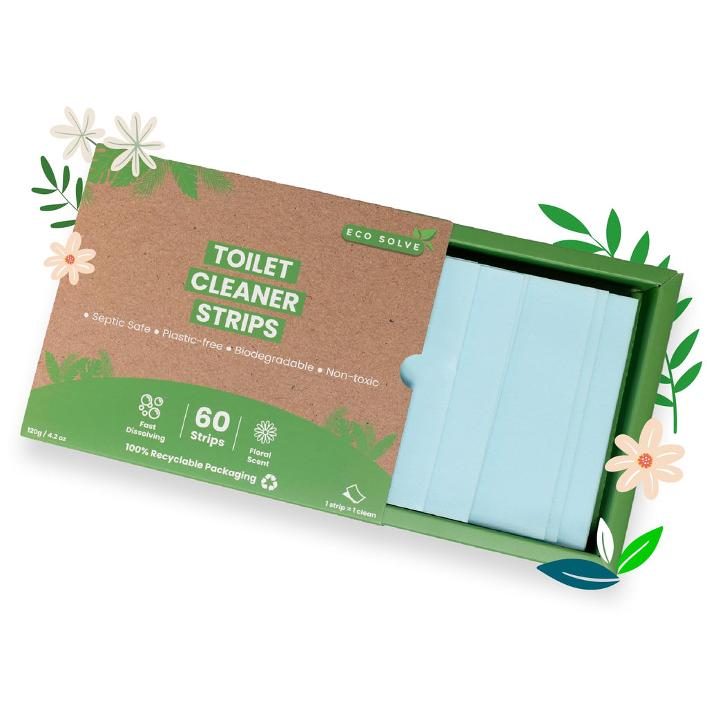 Toilet Bowl Cleaner Strips, Eco-friendly, Non-toxic, Septic Safe, Removes Odors & Stains, Plastic-free, Natural Toilet Bowl Cleaner for Quick and Easy Cleaning, Toilet Fresheners (180 count)