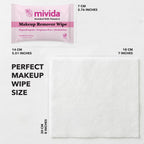 mivida 100 Count Hypoallergenic Individually Wrapped Makeup Remover Wipes with Vitamin E | Dermatologist Tested | Alcohol-Free, Fragrance-Free makeup remover wipes individually wrapped