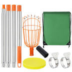 ALongwujin Fruit Picker Pole Tool with Basket Long Handle, 27-75 Inch Adjustable Fruits Picking Pole Tool for Apple Lemon Orange Mango Avocado Fruit Tree Picking