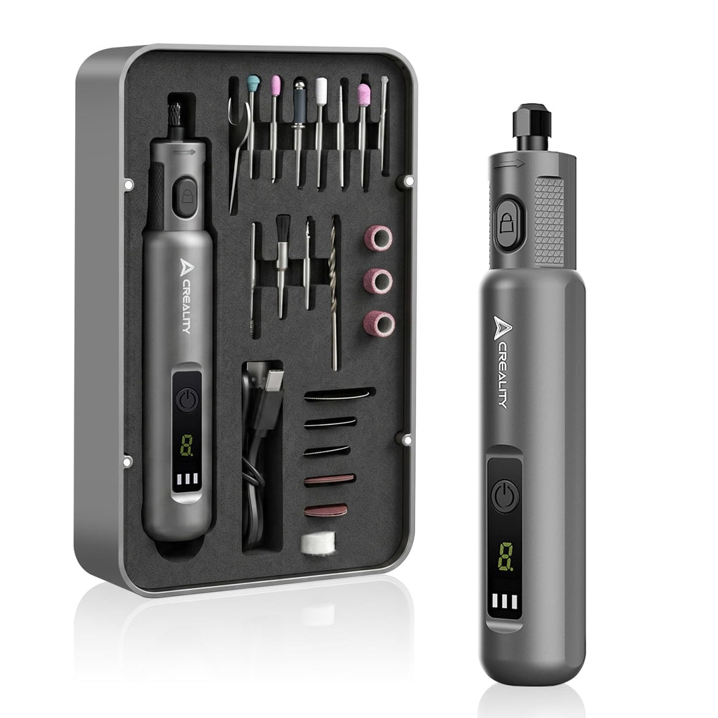 Creality Cordkess Rotary Tool, 6-Speed Mini Rotary Tool Kit with 24 Accessories, Multi-Purpose 3.7V Rechargeable Power Rotary Tool for Sanding, Polishing, Drilling, Engraving, DIY Crafts