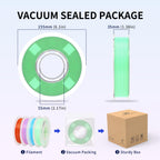 RAMBERY Clear Rainbow PLA Filament Bundle 1.75mm, Crystal Transparent PLA 3D Printer Filament, Dimensional Accuracy +/- 0.02 mm, 250X4 Spools