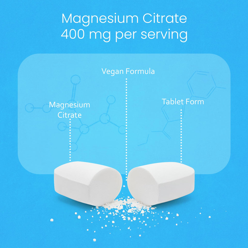 NaturaLife Labs Magnesium Citrate 400 mg per Serving – 120 Tablets, Vegan, Non-GMO
