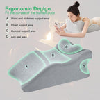 BCZETIH Widened Adult Intimacy Position Pillow for Couples, Sex Butt Cushion with Removable Small Support Pillow, Memory Foam for Sitting or Lying, Ideal for Home Use- Light Grey