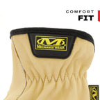 Mechanix Wear Leather Cow Driver - Breathable Leather Driver Gloves for Hand Safety - Elastic Cuff - Comfortable Fit - Water Resistant - Tan - Women's Medium