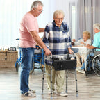 ZHCHG Walker Basket for Seniors, Walker Accessories, Folding Walker Bag with Large Capacity & Never Tipping Over, Best Gift- Black (Not Fit Rollator Walkers)