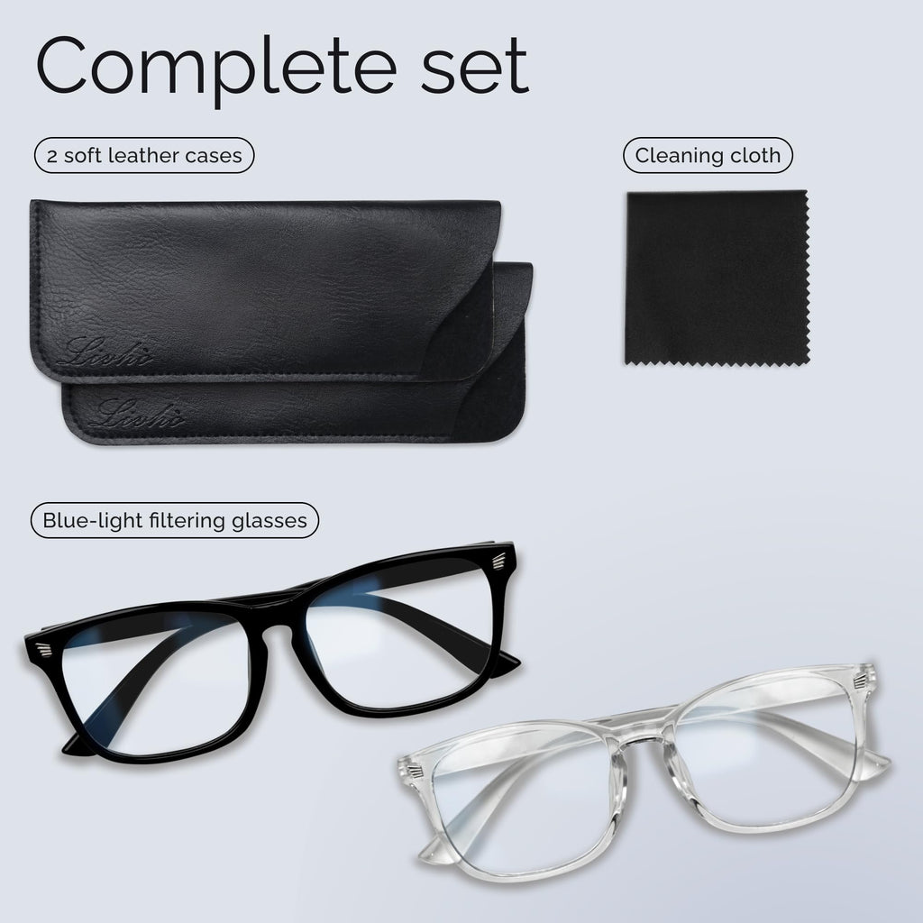 livho High Tech Blue Light Glasses - Advanced up to 99% Blue Light Blocking Computer Glasses - Screen Fatigue & UV Protection