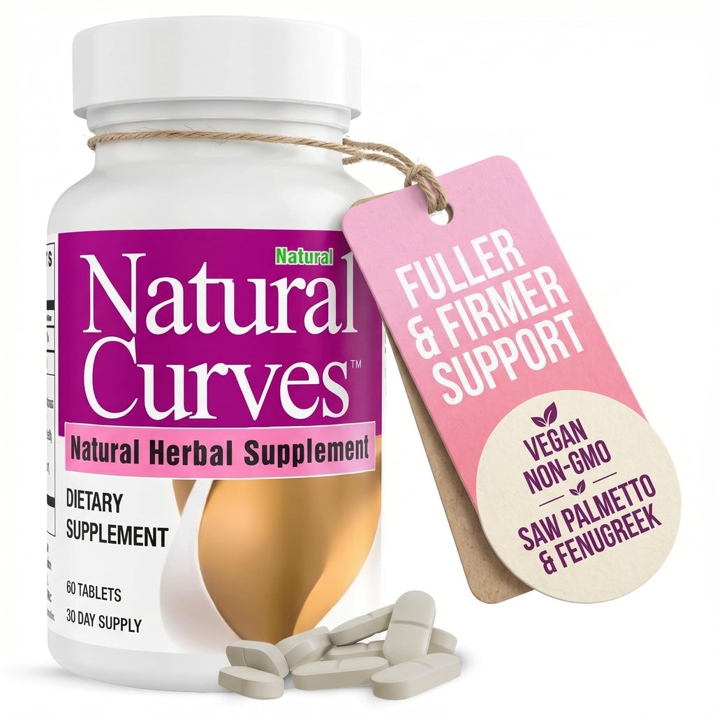 Natural Curves Breast Enhancement Pills and Estrogen Supplement for Women and Men, Breast Enlargement Pills for Women and Transgender - Vegan Non GMO 60 Tablets
