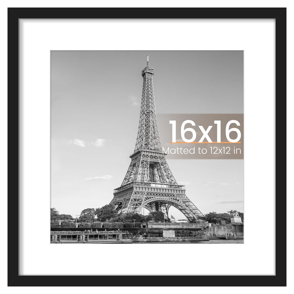 upsimples 16x16 Picture Frame, Wall Decor Photo Frames, Black 1 Pack