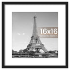 upsimples 16x16 Picture Frame, Wall Decor Photo Frames, Black 1 Pack