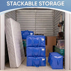 TICONN 6 Pack Extra Large Moving Bags Heavy Duty with Zippers & Carrying Handles, Durable Storage Bags Moving Boxes for Closet Organizers and Storage (6 Pack, Blue)