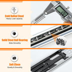 HBL’ 5 Pairs | Soft Close Drawer Slides 16 inch, Heavy Duty Cabinet Drawer Slides Replacement - Ball Bearing Full Extension, 200 LB Capacity, Made of Cold-Rolled Steel, Rust-Resistant & Long-Lasting.