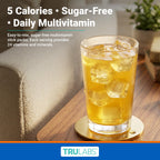 TRULABS Multivitamin Drink Mix – Island Sun Flavor with 24 Vitamins & Minerals, 8 B Vitamins, A, C, D3, E, K2, Sugar Free with Monk Fruit, Dairy Gluten Soy Free, Vegan (16 Stick Packs)