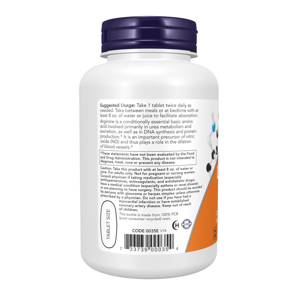NOW Foods Supplements, L-Arginine 1,000 mg, Nitric Oxide Precursor*, Amino Acid, 120 Tablets (Pack of 12)