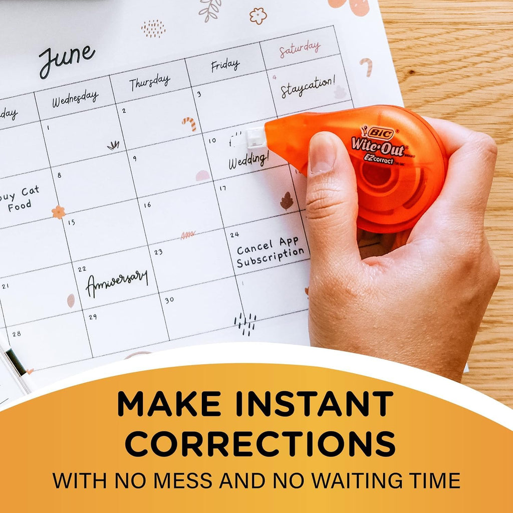 BIC Wite-Out EZ Correct Correction Tape, 18-Count