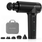 Medcursor Massage Gun - High Intensity Brushless Motor, Handheld Percussion Deep Tissue Massager with 6 Massage Heads for Sore Muscle and Stiffness, Gifts for Father/Dad (Black)