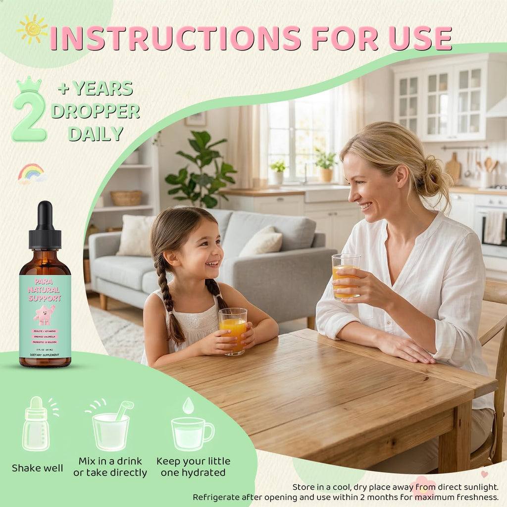 DNOUHN Parasite Cleanse for Humans & Kids,Parasite Cleanse Liquid Drops with Wormwood, Black Walnut, Clove, Zeolite, Organic Chlorella, Oregano & Probiotics – Alcohol-Free, 2 Fl Oz (30 Servings)