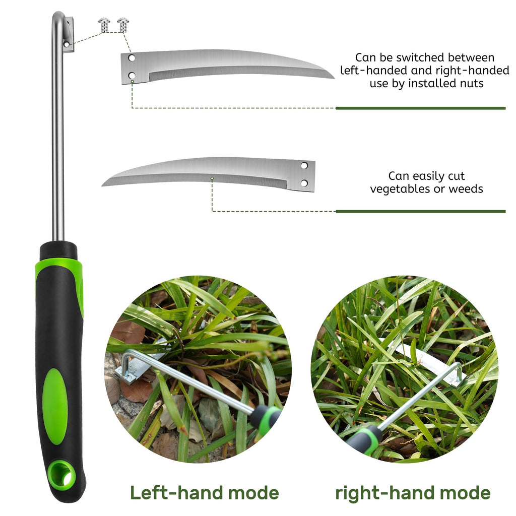 JXWENBYX Weed Puller Tool, 4 Pack Stainless Steel Weed Remover Tool, Portable Weeding Tools Gardening, Crack Weeder Tool, Uprooting Weeding Tool for Backyard Farm Planting