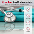MotivatEM Stethoscope Replacement Part Kit for Littman Stethoscope Classic 3, Cardiology 3 & Cardiology 4 - Fits Classic III, Cardiology III & IV (Grey)