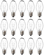 Snnalosses Wax Warmer Bulbs - 15W C7 Replacement Bulbs for Scentsy Wax Melt Warmer, Himalayan Salt Lamps, Plug-in Diffusers - Warm White, Dimmable, 15 Packs