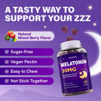 Veyttisy Melatonin 30mg Gummies for Adults - Sugar Free Melatonin Gummies Maximum Strength with Magnesium, B6, GABA & Botanical Blend - Non-Habit Forming,Vegan, Non GMO, Natural Mixed Berry Flavor