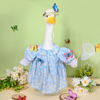 JcHrmers Butterfly Catcher Porch Goose Outfits Summer Goose Outfit Cute Lawn Goose Clothes Fits 23" Cement Plastic Goose Statue for Outdoor Garden Yard Patio Art Decor