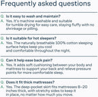 Niagara Sleep Solution 100% Cotton Top Full Size Mattress Pad, Pillow Top