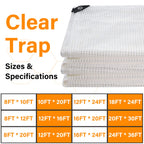 16 Mil Greenhouse Cover,Clear Plastic Tarps Heavy Duty Waterproof 12X16FT