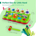 Baby Cause and Effect Pop Up Animal Toys for 1 Year Old Boy Girl with Light