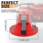 LIFSHP Universal Aluminum Grooved Magnetic Jack Pad, Jacking Puck Pinch Weld Frame Rail Adapter, for Car SUV Truck Pickup Sedan MPV Wagon, Change Tire Repair Tires Oil Change Must Have-Red