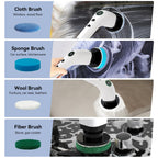 Swyprrix Electric Bathroom Cleaning Brush, Cordless Spin Scrubber Full Body Waterproof IPX7 with Adjustable Handle, 8 Replaceable Brush Heads for Bathtub/Kitchen/Window/Home -SD-CTB01
