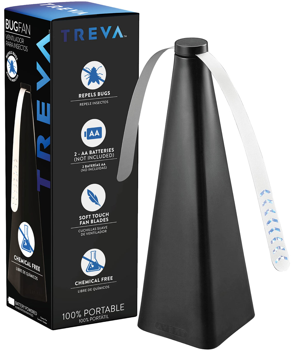 Treva Bug Fan Fly Deterrent with Holographic Blades 4-Pack Black