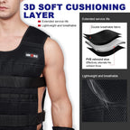 Weighted Vest Set 44LB for Men & Women, Adjustable Workout Weight Vest with Steel Plates, Weighted Training Vest with Wrist Weights and Ankle Weights for Strength Training, HIIT, Rucking & Cardio