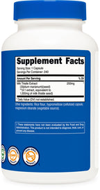 Nutricost Milk Thistle 1,000mg Equivalent from 250mg of 4:1 Extract Per Serving, 240 Capsules for 240 Servings Per Bottle (3 Pack) - Vegan, GMO Free and Gluten Free