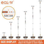 Eazer 89'' Squeegee Window Cleaner 2 in 1 Rotatable Window Cleaning Tool Kit with Extension Pole, Window Washing Equipment with Bendable Head for Indoor/Outdoor Window and Car Glass