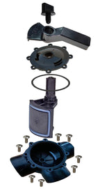 ATIE 2-Port/3-Port Pool Valve Rebuild Complete Kit Compatible with Jandy 2-way/3-way 4715, 4716, 4717 Valve and Gray Valves with Diverter Valve 4720, Cover 4606, Handle 7433 (1 Pack)