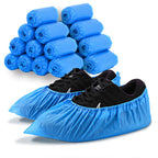 Shoe Covers Disposable Recyclable -200 Pack(100 pairs) 15.7'' Hygienic Shoe & Boot Covers Waterproof Non-slip Shoe Booties for Indoors (Large Size - Up to US Men's 11 & US Women's 13)