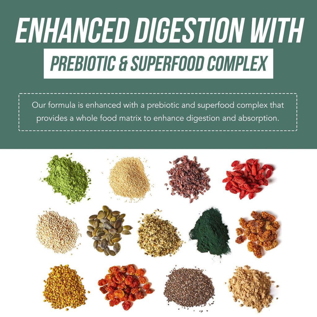 Organic Plant D3 + K2 | 10000 IU D3 + 120 mcg K2 as All-Trans MK7 from MenaQ7® - 100% Whole Food, Raw & Vegan | Enhanced Digestion with Prebiotic & Superfood Complex – D3 from Organic Algae (60 Count)