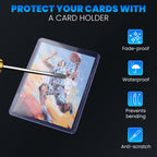 600 Card Sleeves Top Loaders for Cards, 3" x 4" Hard Plastic Toploaders, Baseball Card Protectors, Trading Card Holder for Football Sports Cards (300 Toploaders + 300 Penny Sleeves)