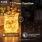 KAQ Fairy Lights Battery Operated with Remote, 4Pack 80FT 240LED Warm White