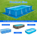 Gonioa 11 x 7.8 FT Pool Pad Tarp for Under Pool Liner Pad Under Pool Mat for Above Ground Pools, Thickened Pools Tarp Pools Ground Pads to Prevent Puncture and Extend Liner Life